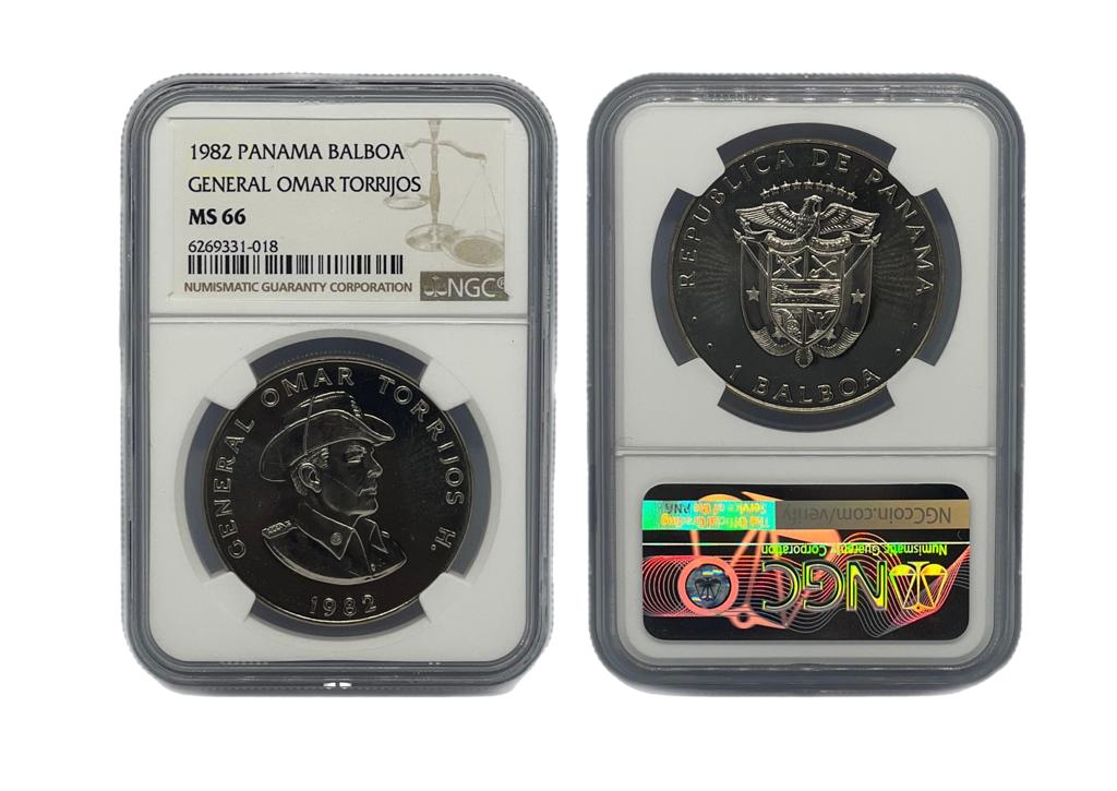 Balboa 1982 Panamá NGC - Omar Torrijos