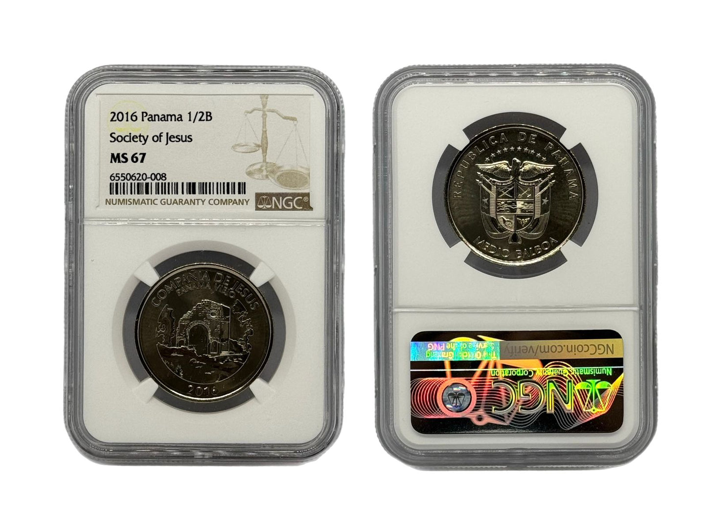 1/2 Balboa 2016 Panamá NGC - Compañia de Jesus