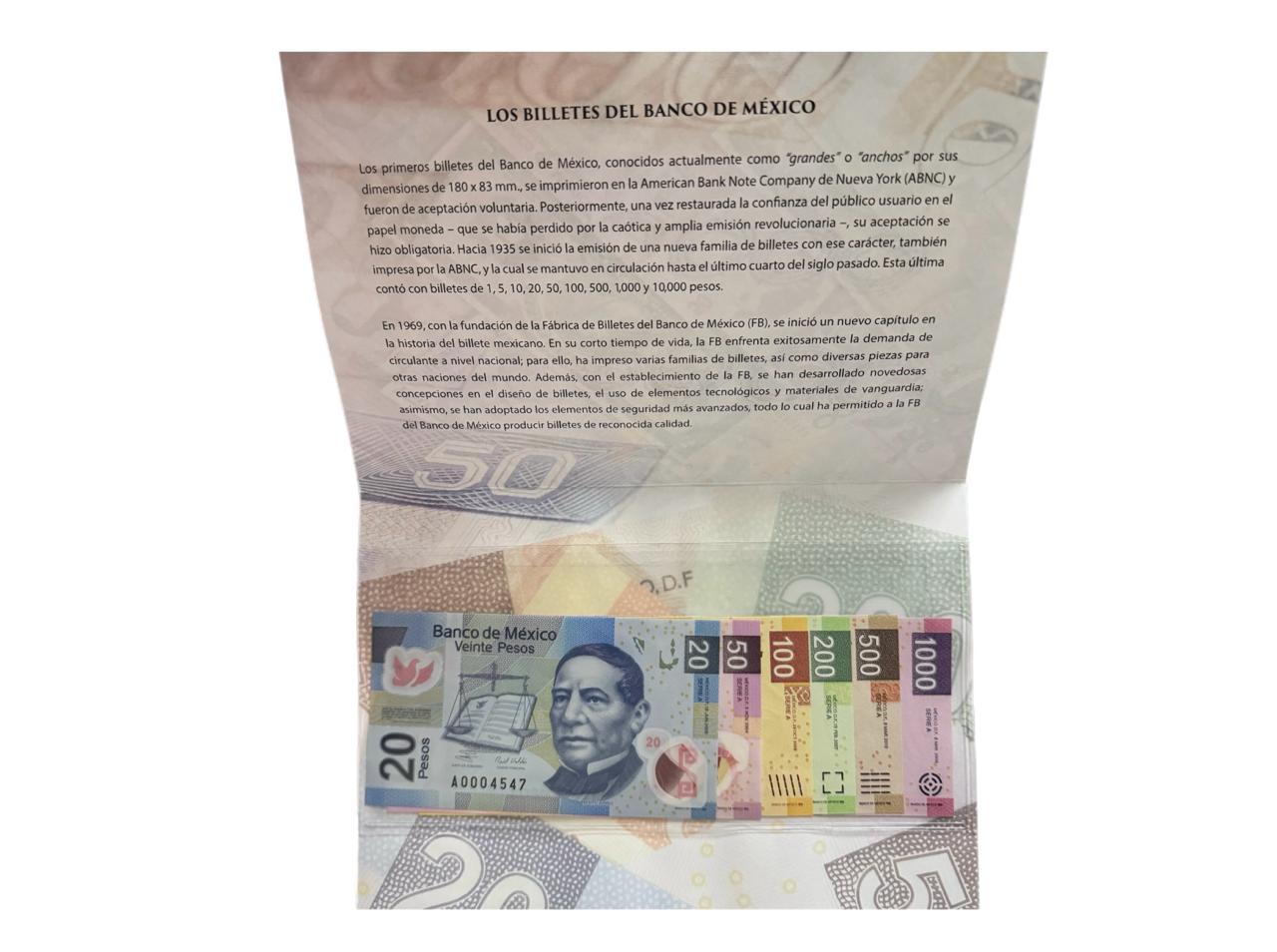 Billetes FB Tipo F de 20 a 1000 Pesos - México