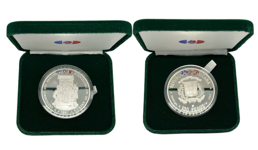 100 Pesos 1991 República Dominicana - V Centenario del Descubrimiento y Evangelización de America