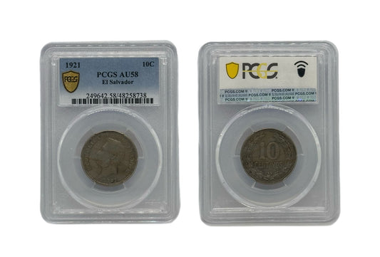 10 Centavos 1921 El Salvador PCGS