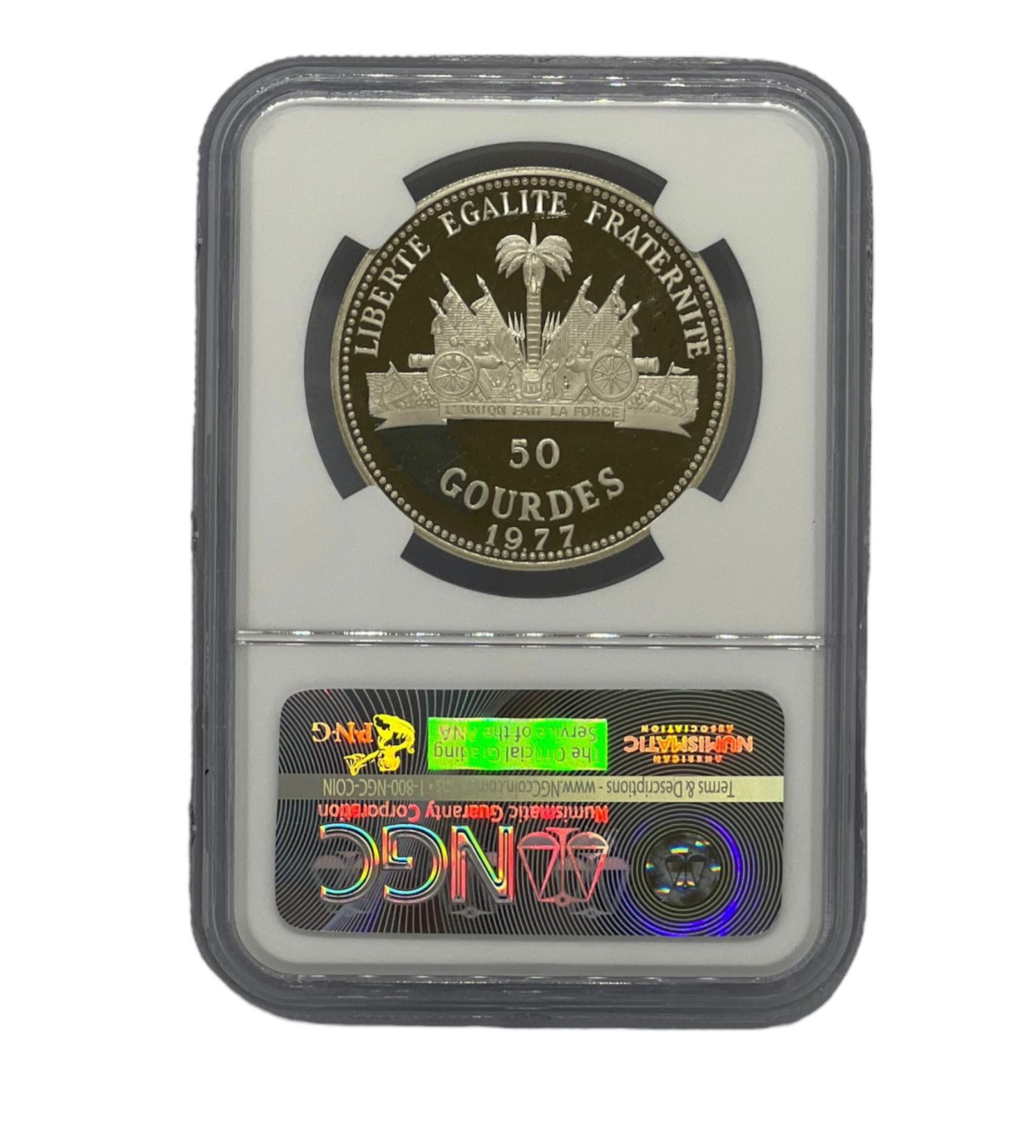 50G Plata Haití 1977 NGC