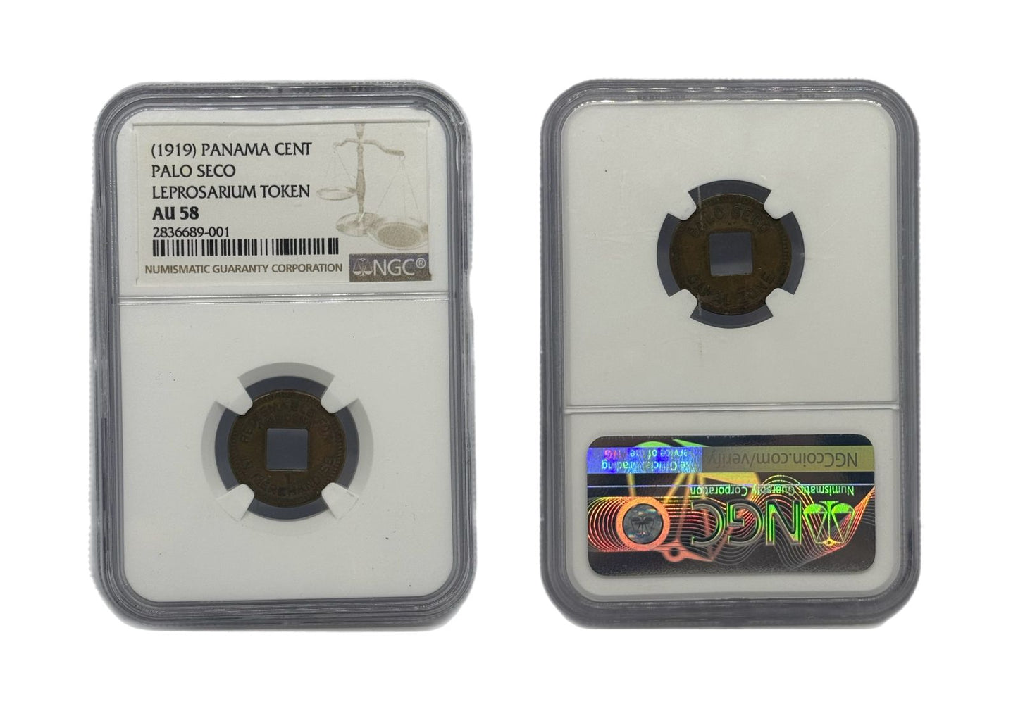 1 Centésimo 1919 Panamá Palo Seco NGC