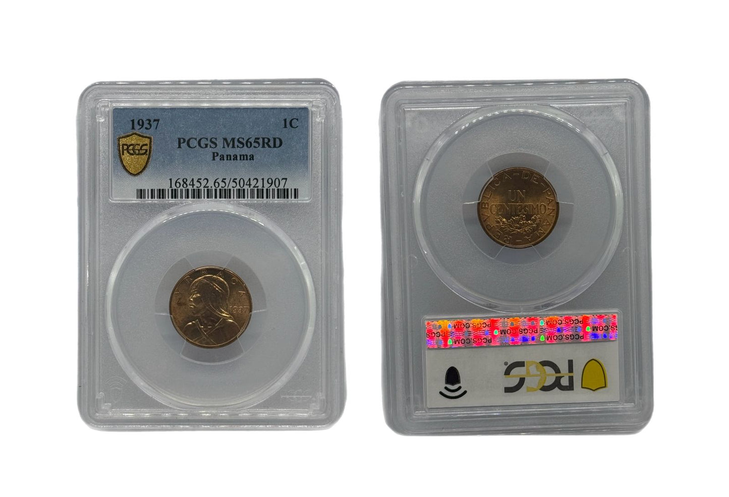 1 Centésimo 1937 Panamá NGC