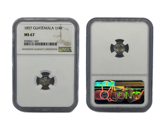 1/4 Real 1897 Guatemala NGC