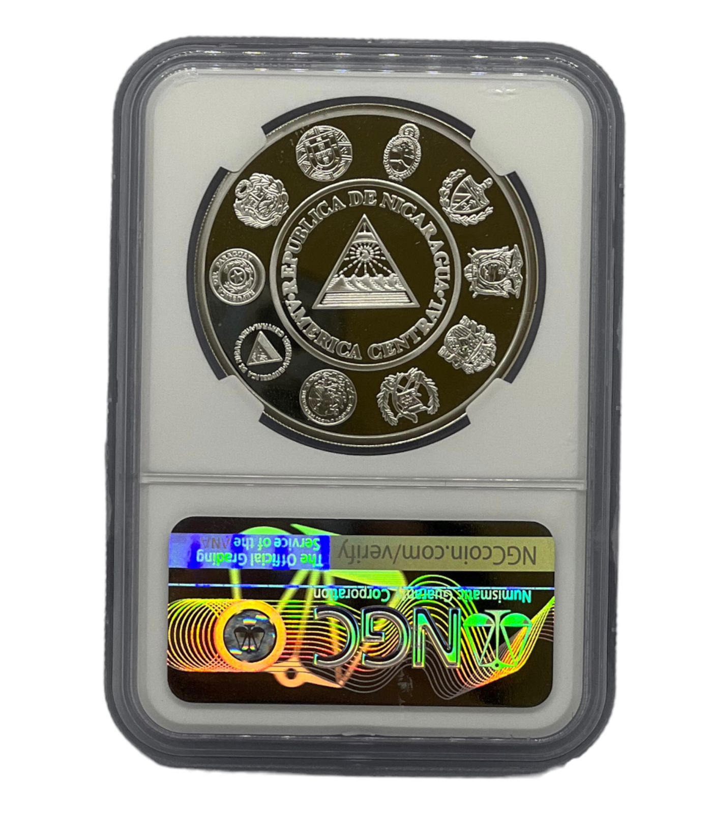 10C Plata 2002 Nicaragua NGC