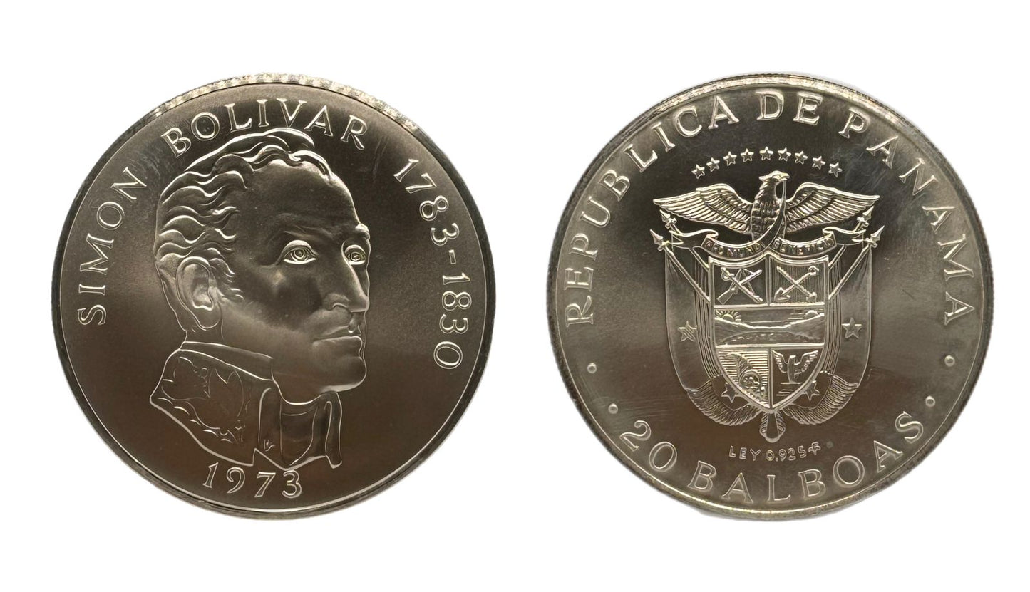20 Balboas Panamá 1973 - Simón Bolívar