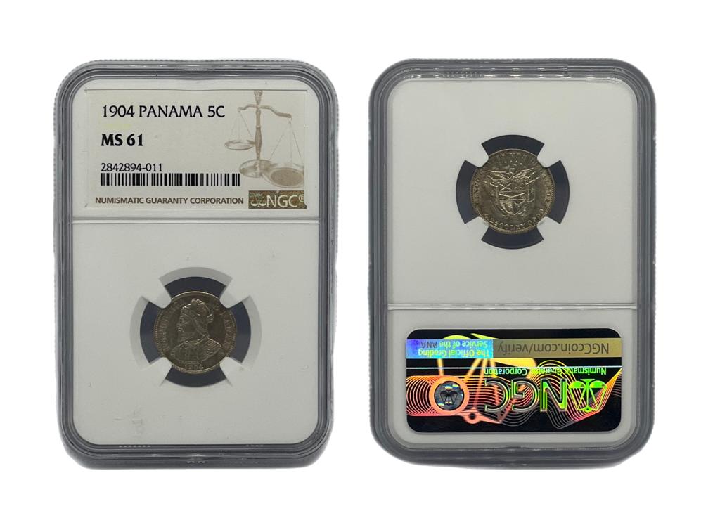 5 Centésimo 1904 Panamá NGC