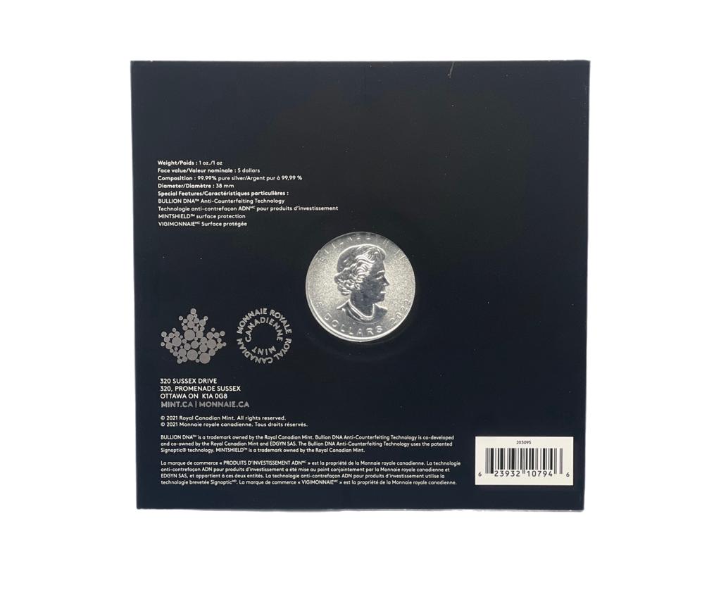5 Dólares 2022 1oz Plata Canadá