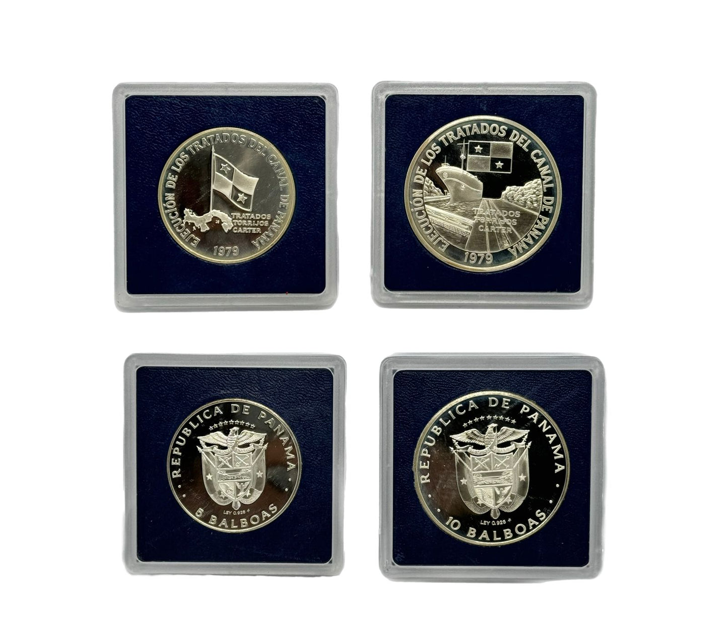 1979 Panamá Proof Set de 2 Monedas por Franklin Mint