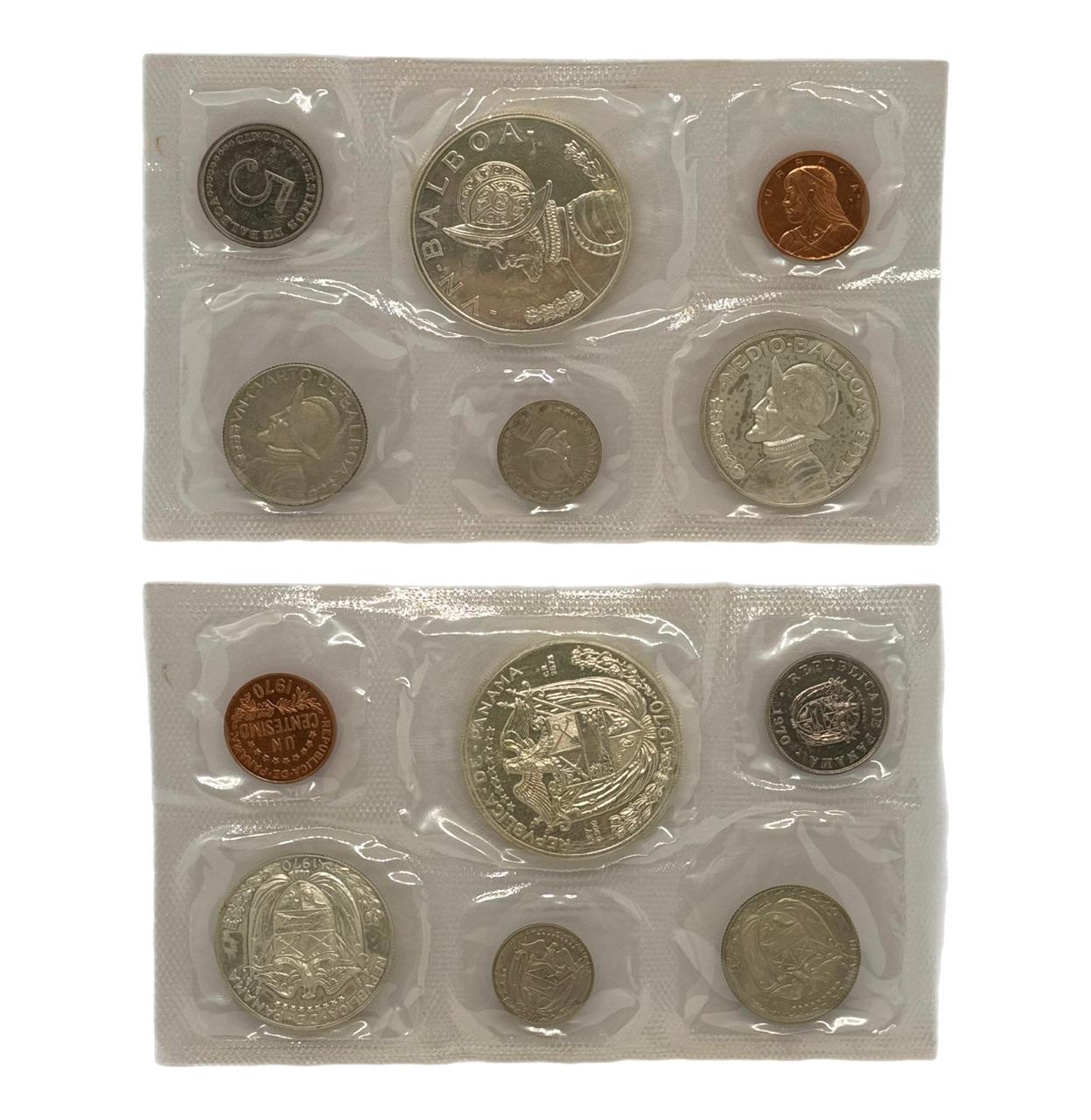 1970 Panamá Proof Set de 6 Monedas