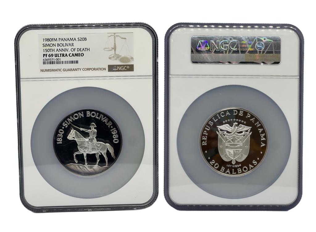 20 Balboas Panamá 1980 FM - Simón Bolívar