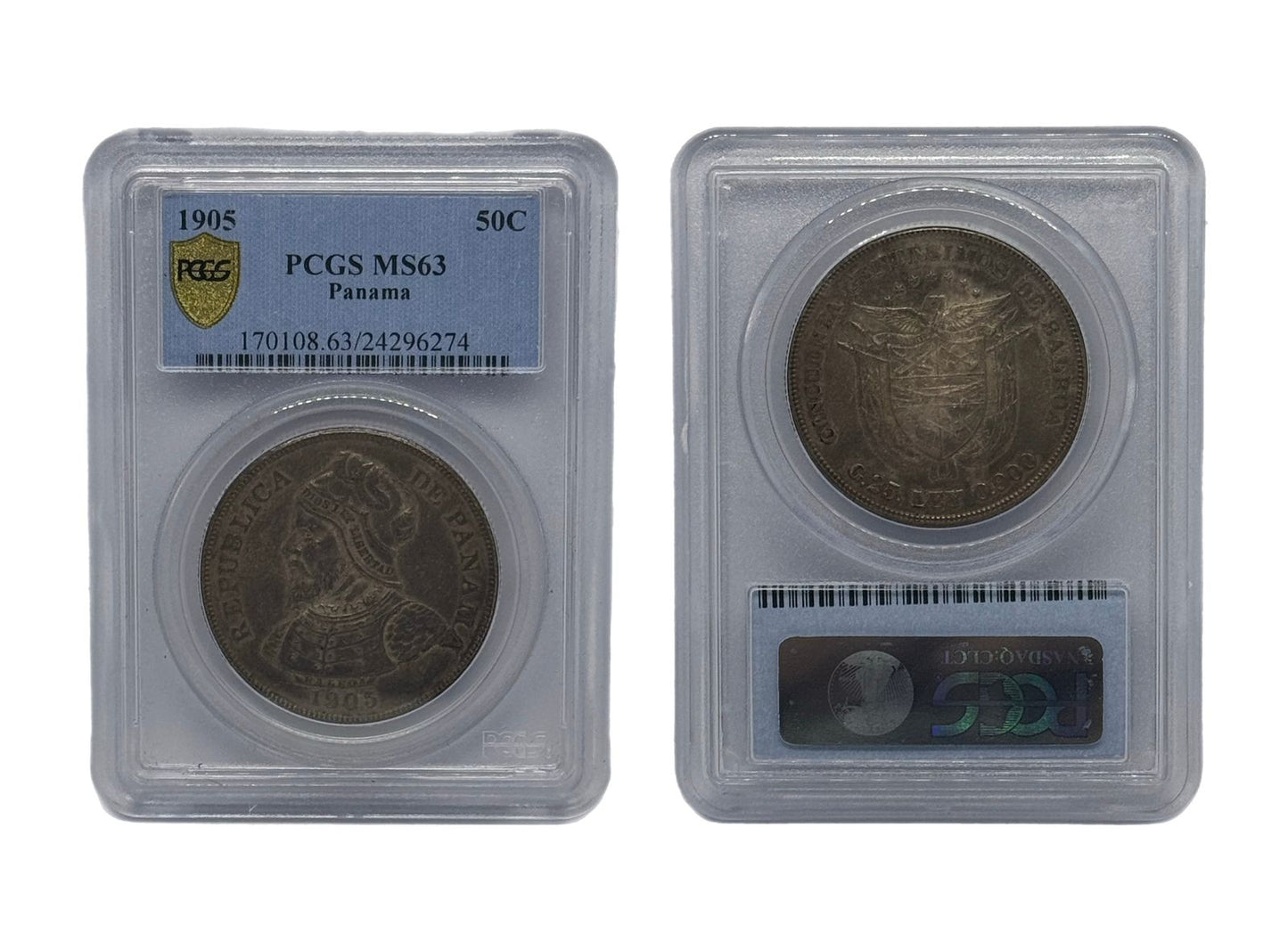 50 Centésimos 1905 Panamá NGC