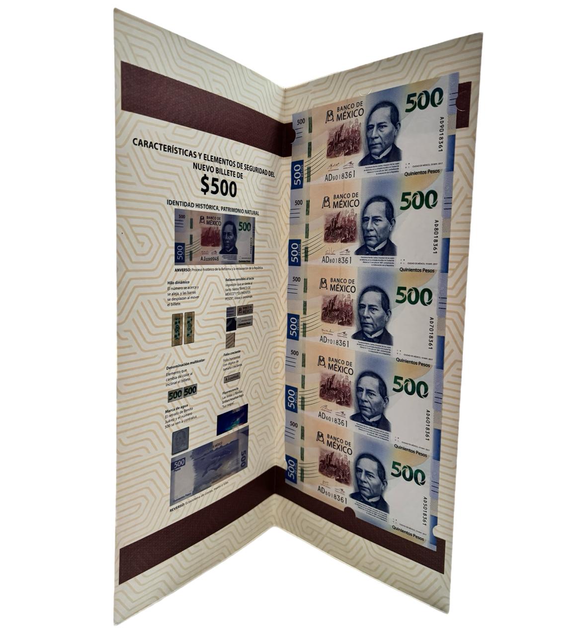 Billete de 500 Pesos Tipo G - México