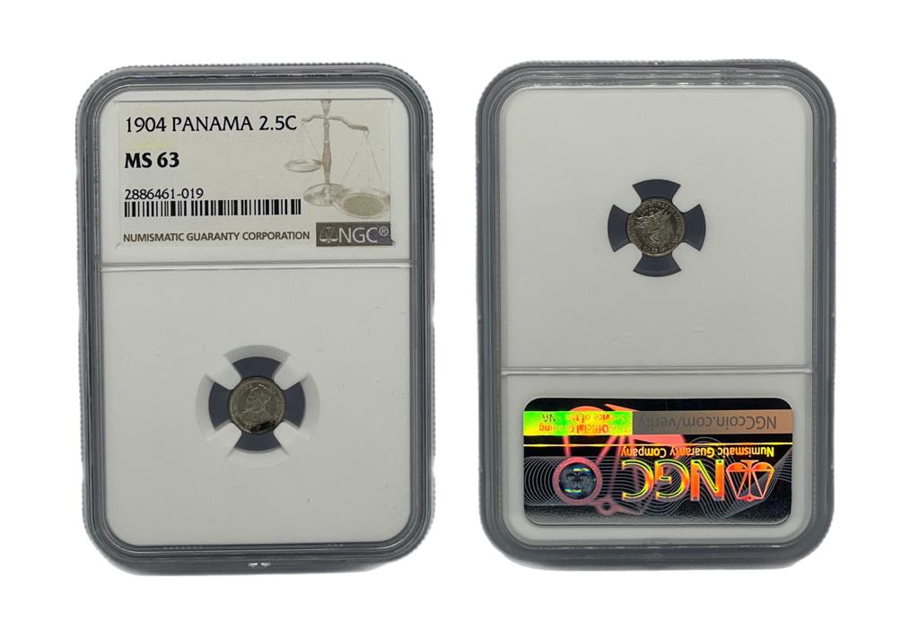 2.5 Centésimo 1904 Panamá NGC