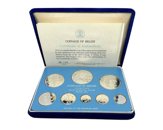Set de Monedas de Plata Esterlina 1978 Belice