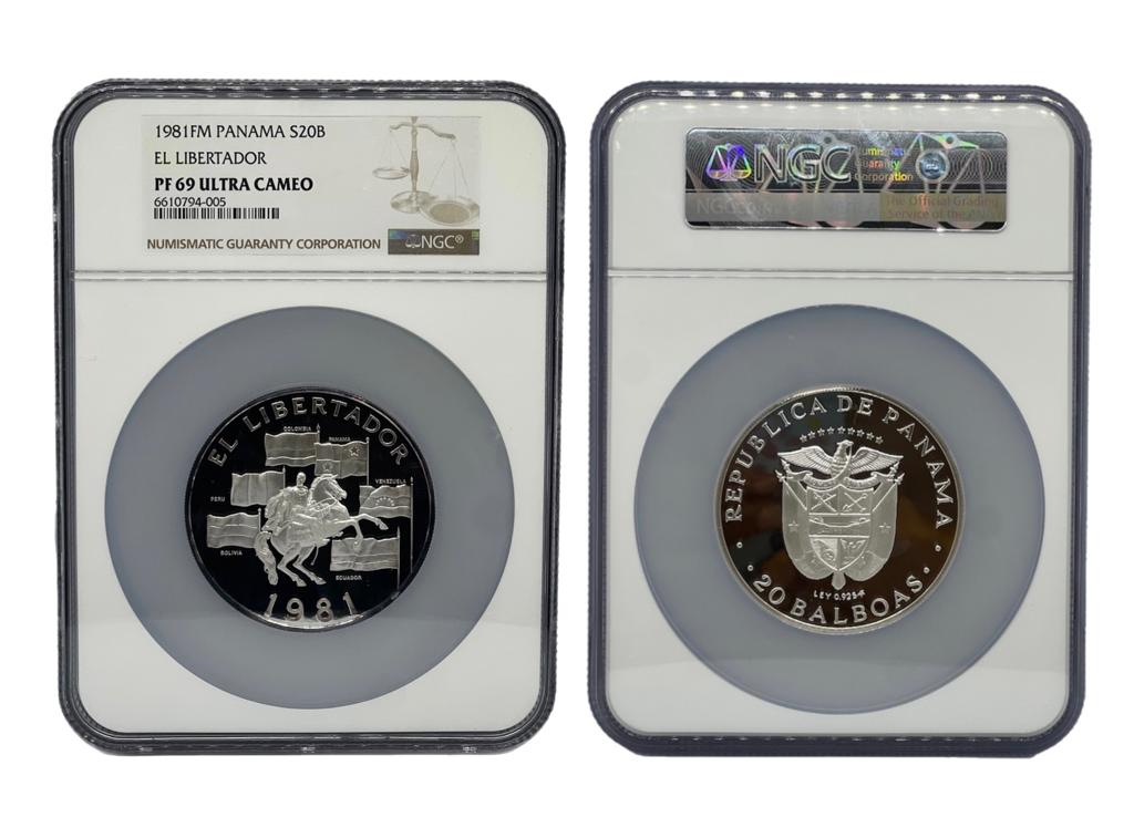 20 Balboas Panamá 1981 FM - Simón Bolívar