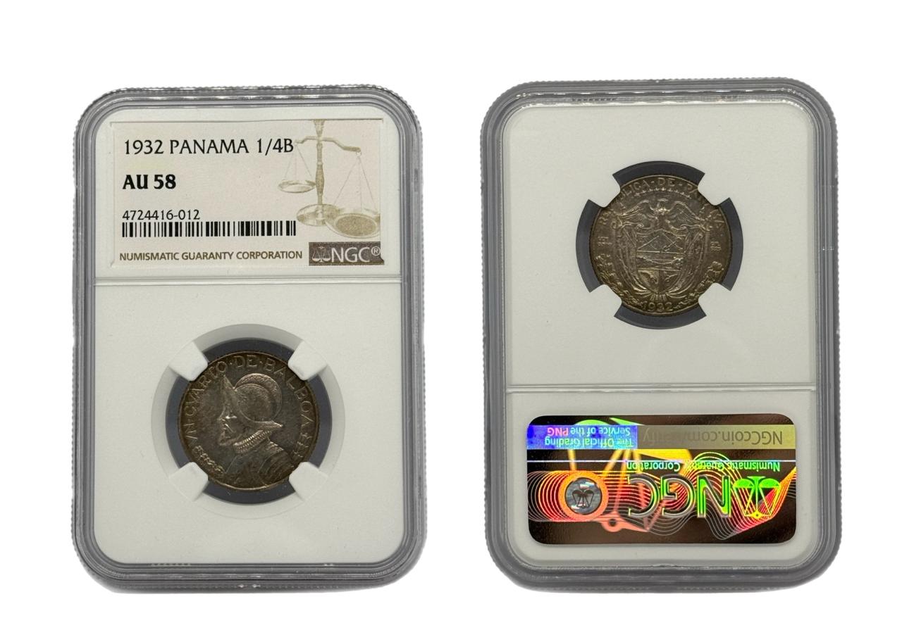 1/4 Balboa 1932 Panamá NGC
