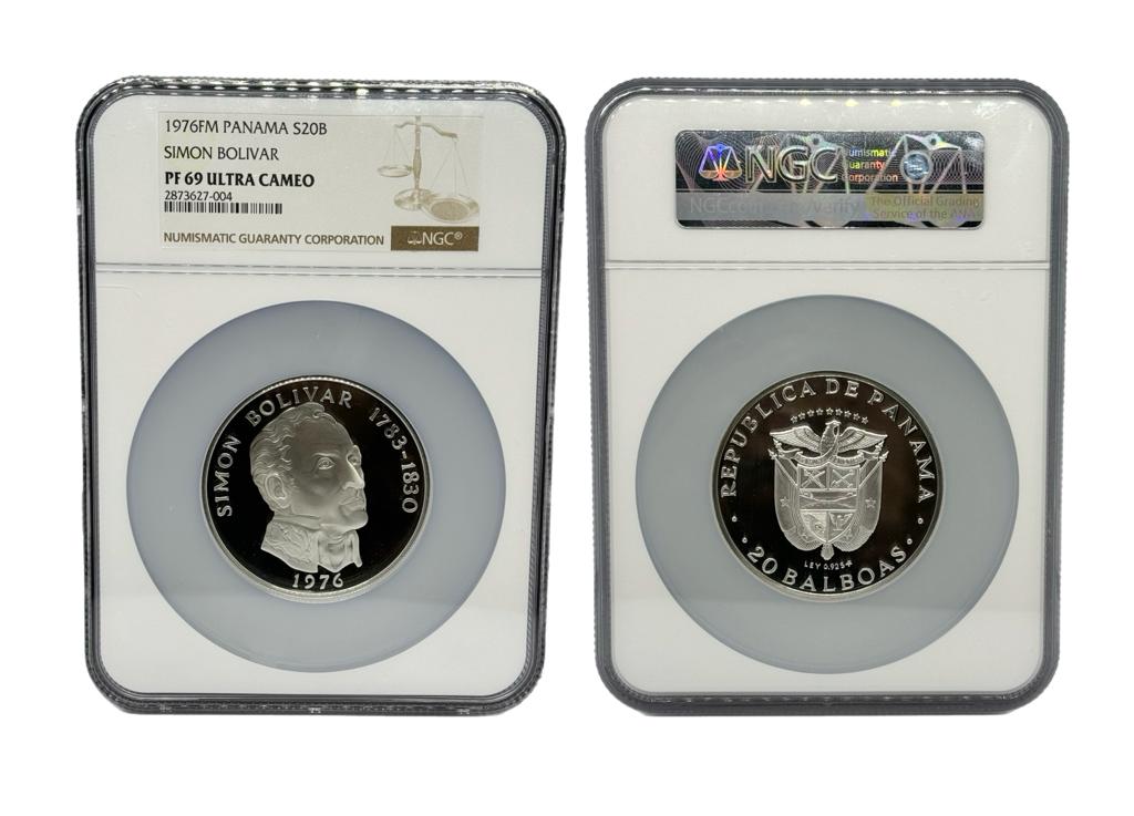 20 Balboas Panamá 1976 FM - Simón Bolívar