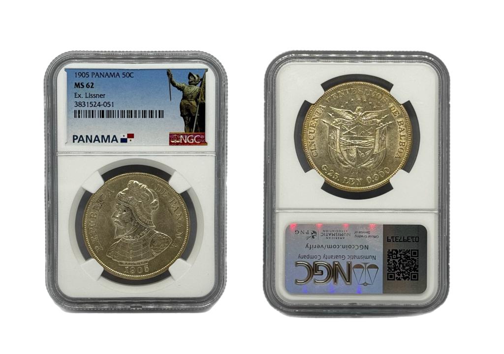 50 Centésimos 1905 Panamá NGC