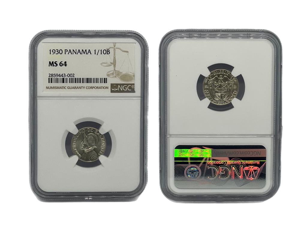 1/10 Balboa 1930 Panamá NGC