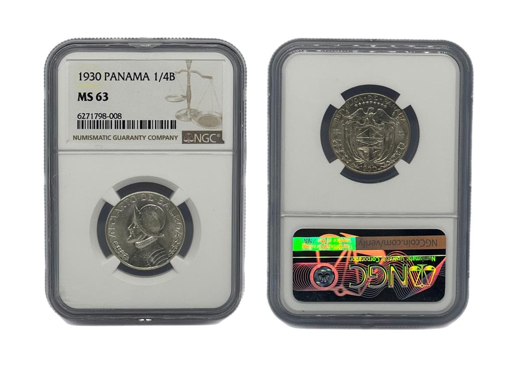1/4 Balboa 1930 Panamá NGC
