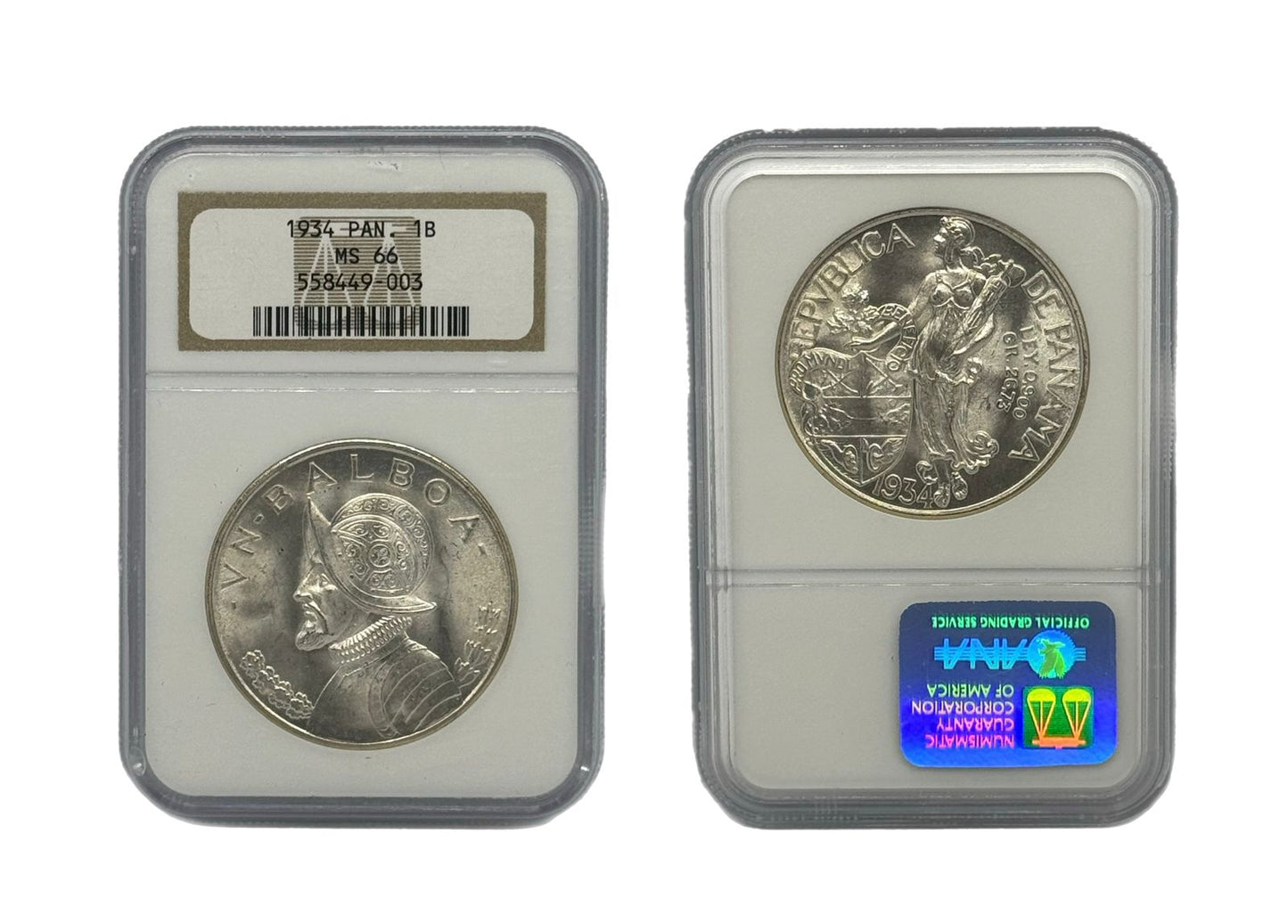 Balboa 1934 Panamá NGC