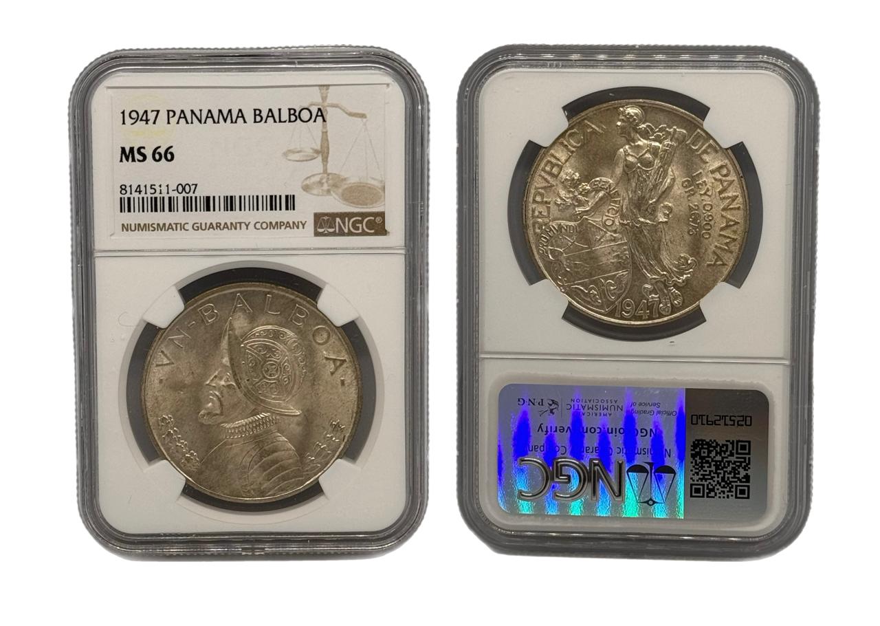 Balboa 1947 Panamá NGC
