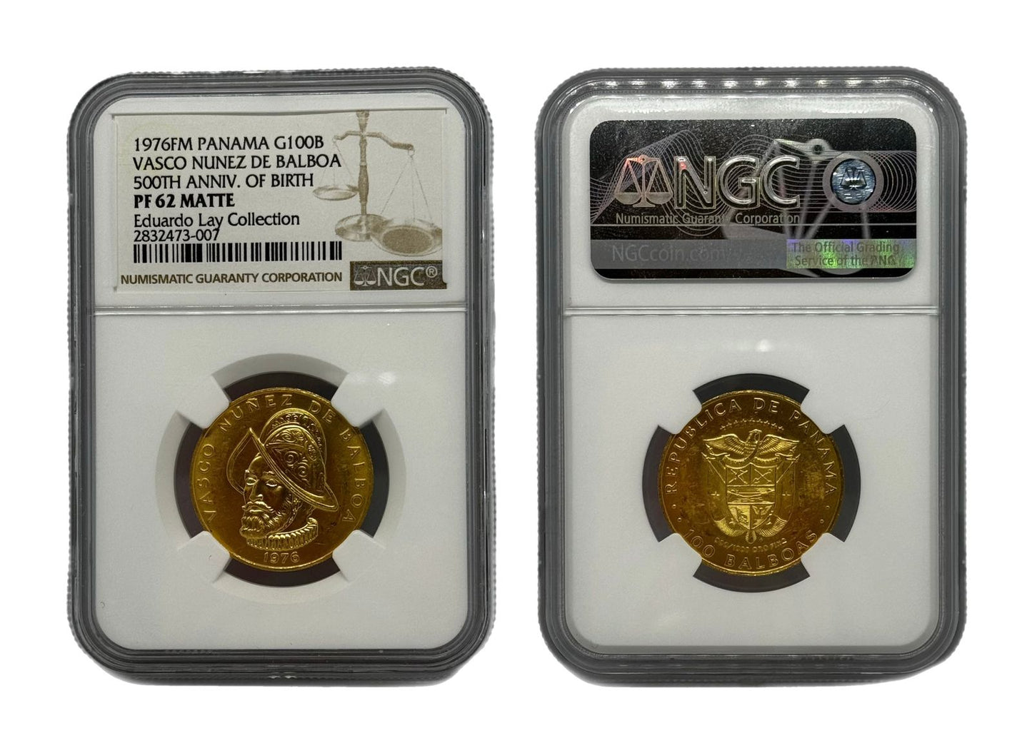 100 Balboas Oro 1976 FM Panamá NGC