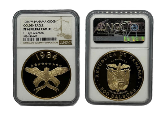 500 Balboas Oro 1984 FM Panamá NGC