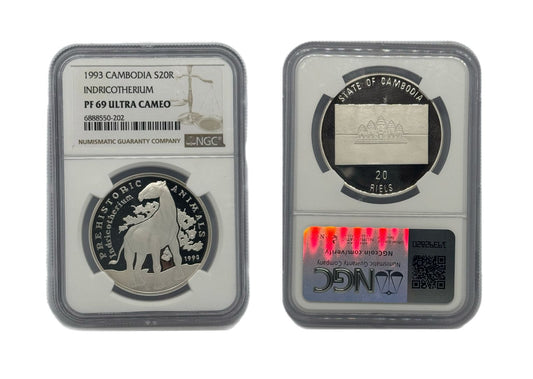 20 Riel Plata 1993 Camboya NGC
