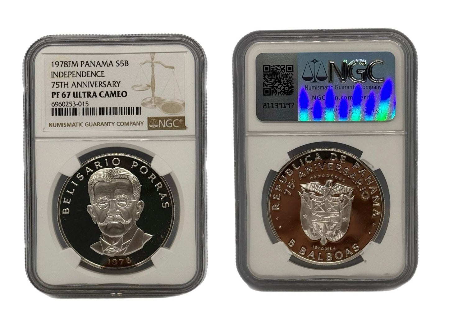 5 Balboas 1978FM Panamá NGC