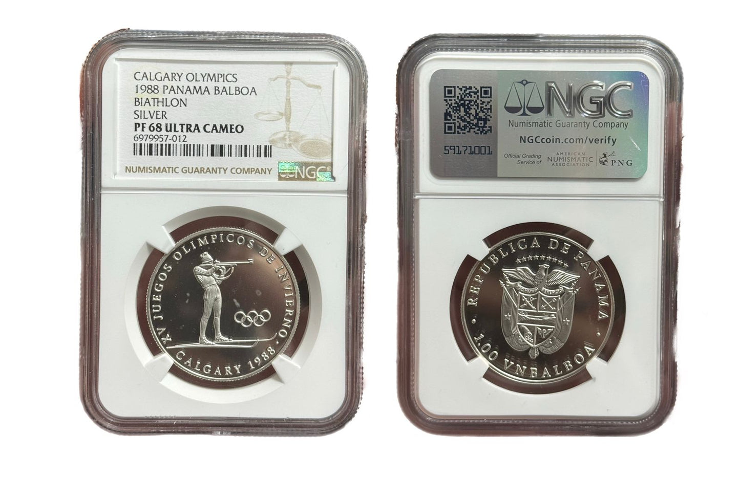 Balboa 1988 Panamá NGC - Juegos Olímpicos Calgary