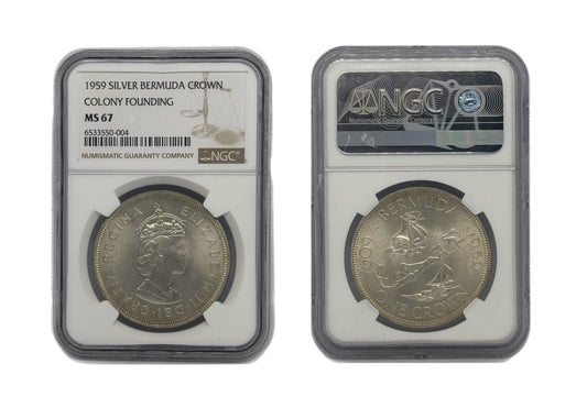 Crown Plata 1959 Bermudas NGC