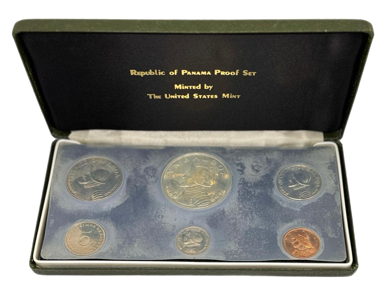1974 Panamá Proof Set de 6 Monedas