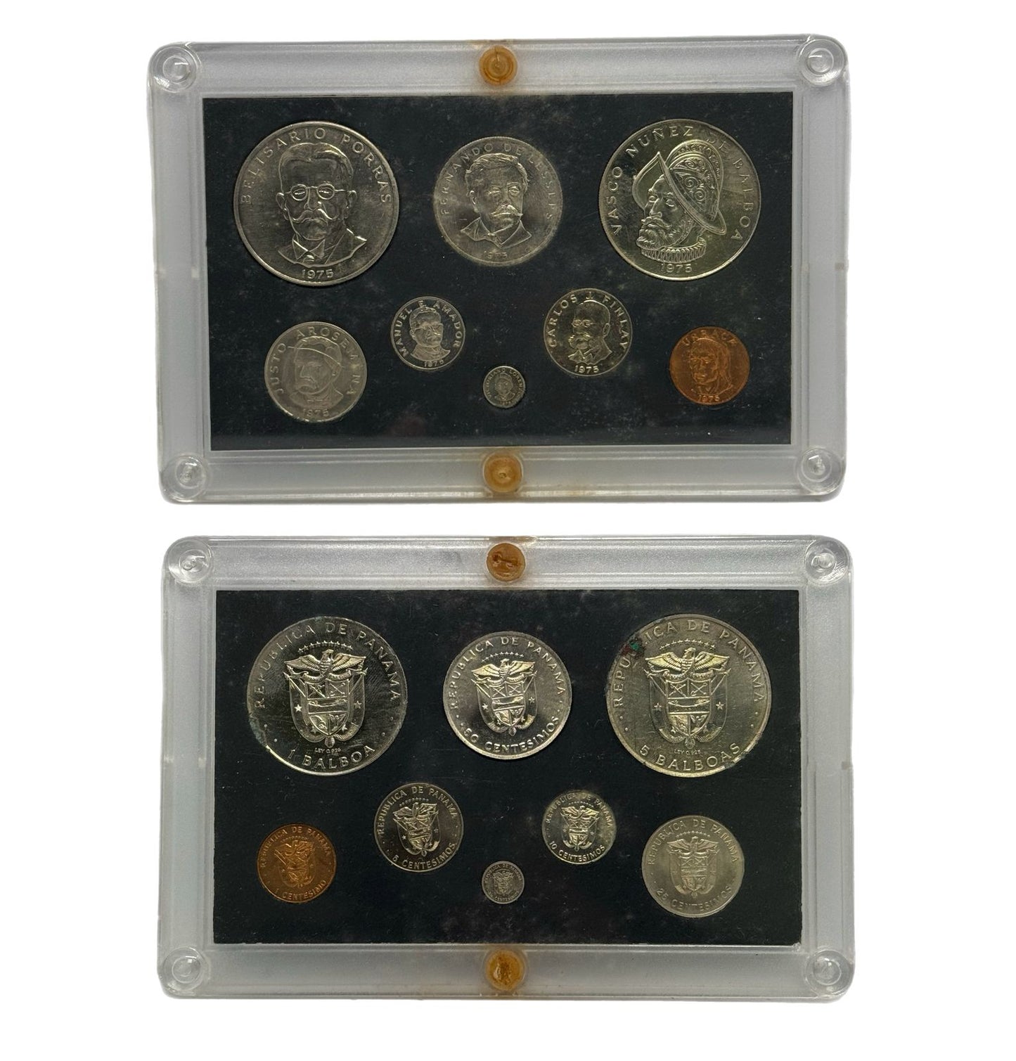1975 Panamá Set de 8 Monedas Personajes Ilustres