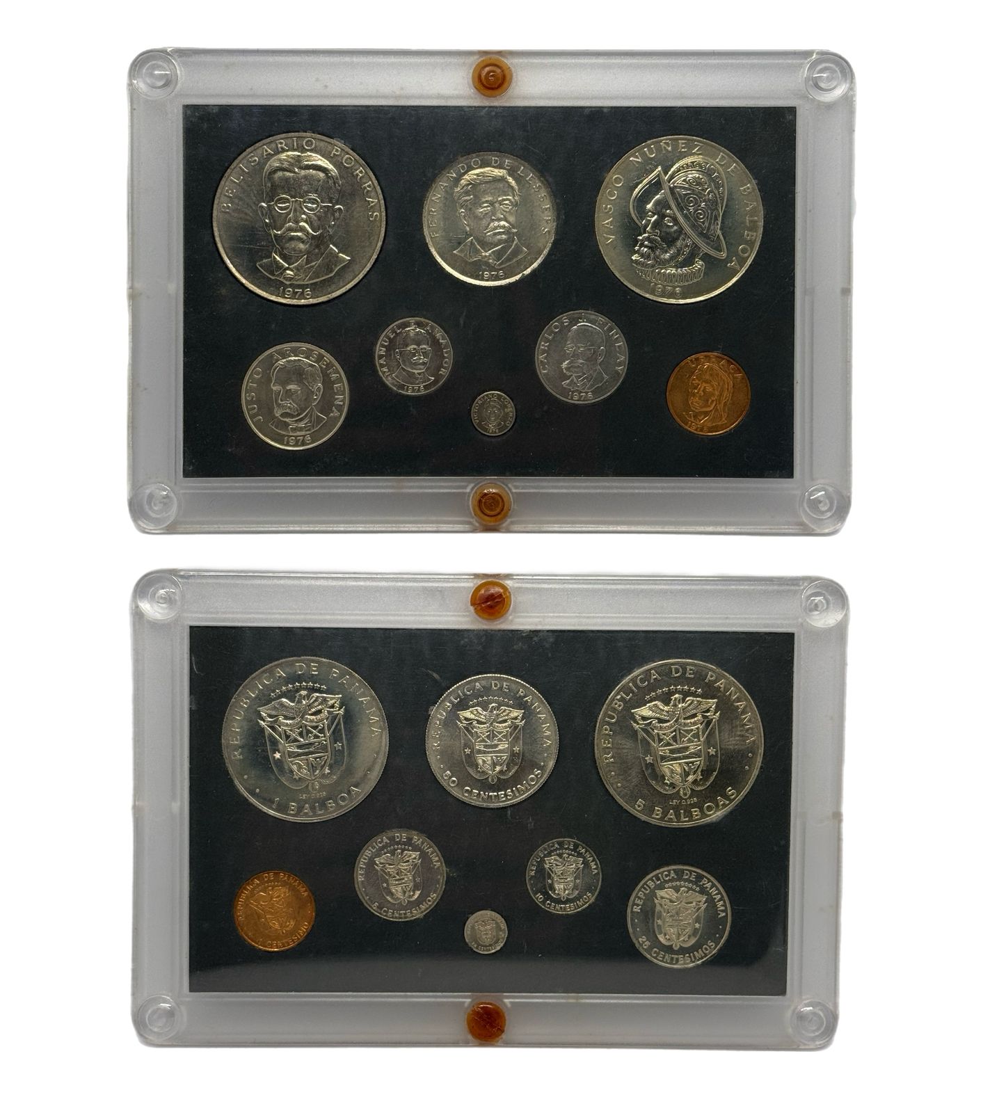 1976 Panamá Set de 8 Monedas Personajes Ilustres