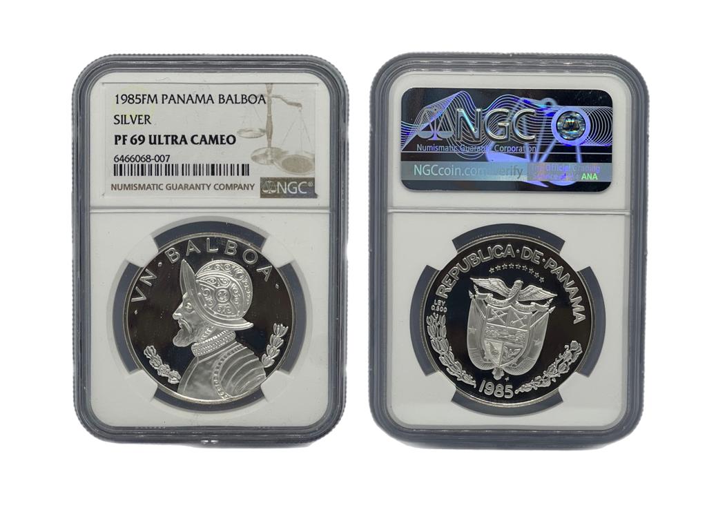 Balboa Plata 1985FM Panamá NGC