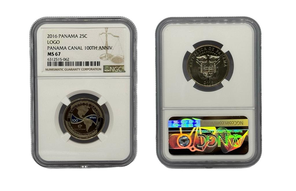 25 Centésimo 2016 (Logo) Panamá NGC