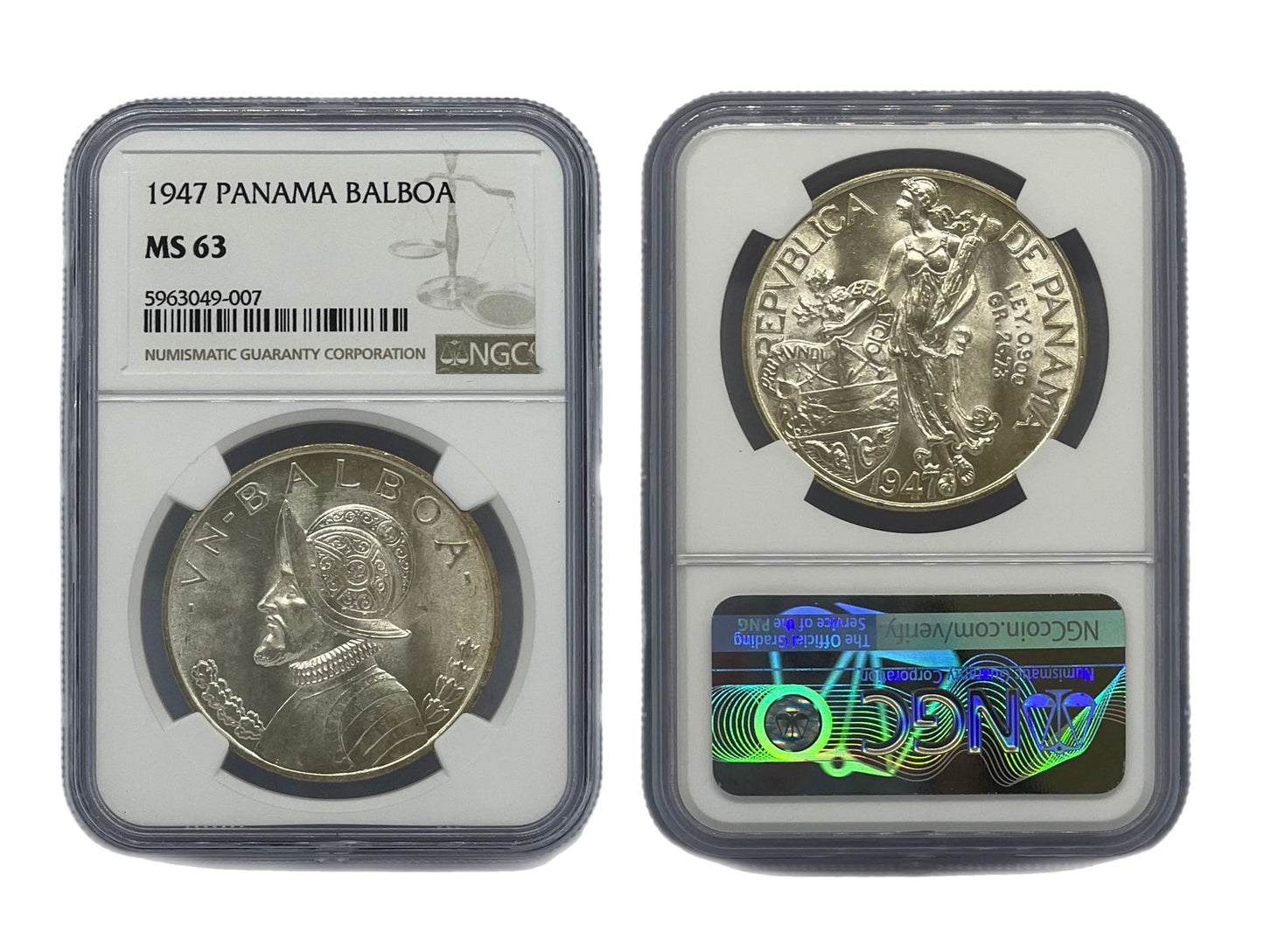 Balboa 1947 Panamá NGC