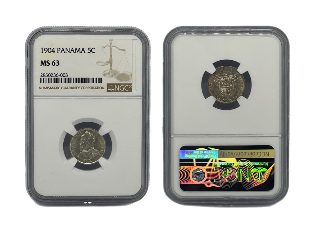 5 Centésimo 1904 Panamá NGC