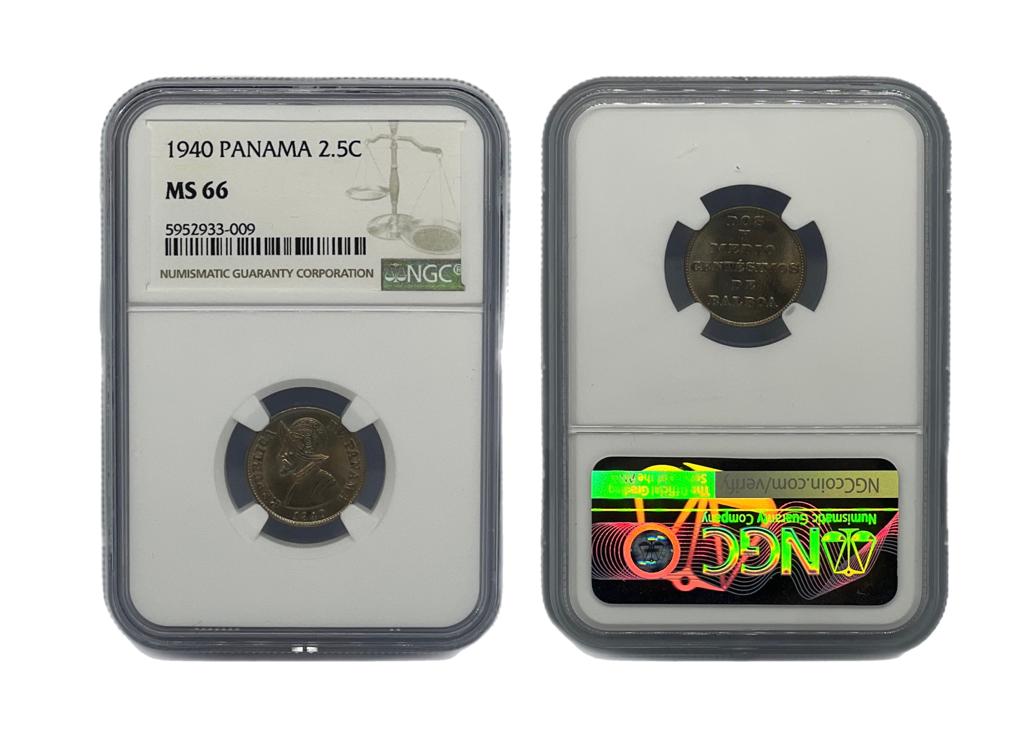 2.5 Centésimo 1940 Panamá NGC