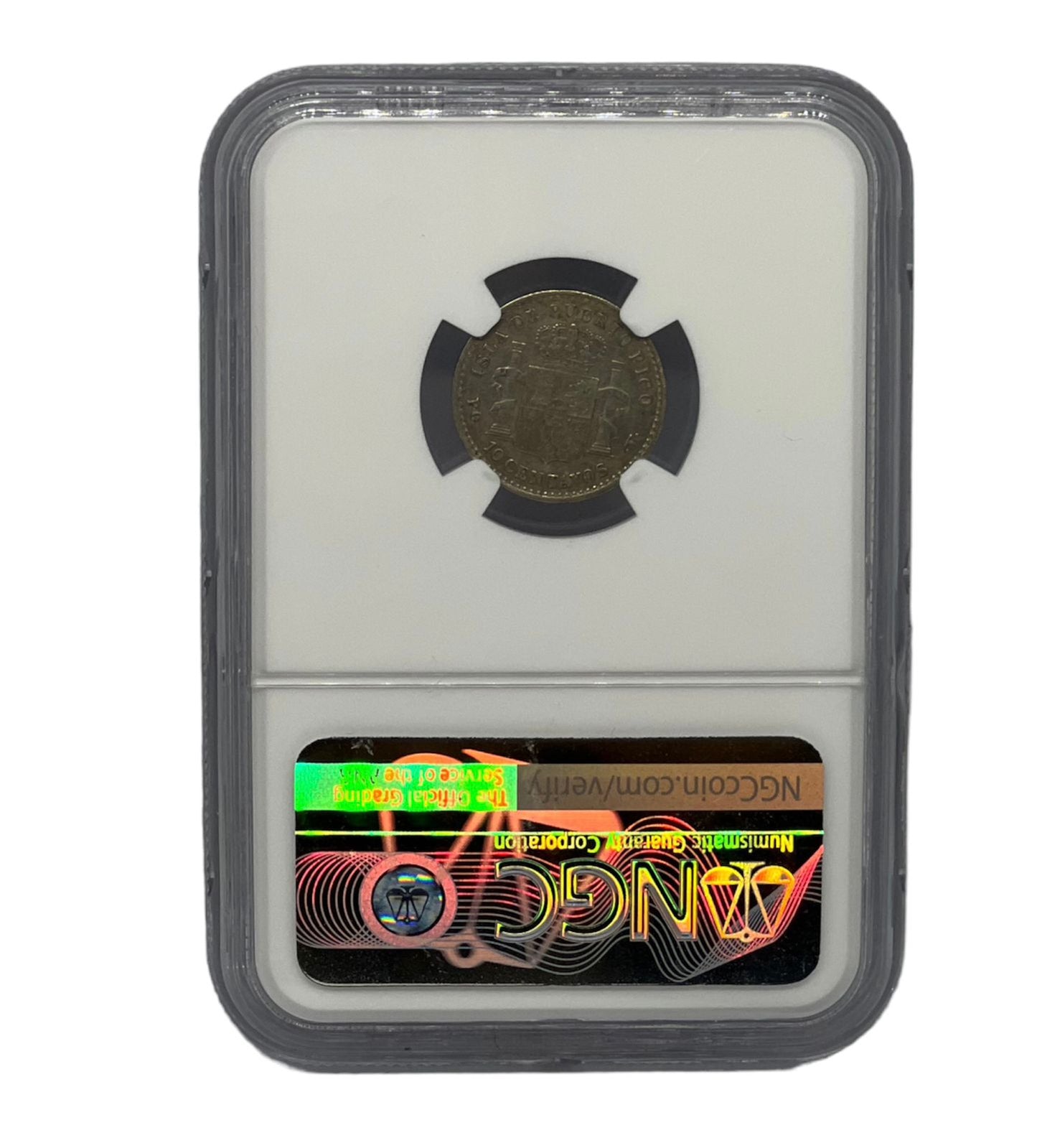 10 Centavos 1896 PGV Puerto Rico NGC