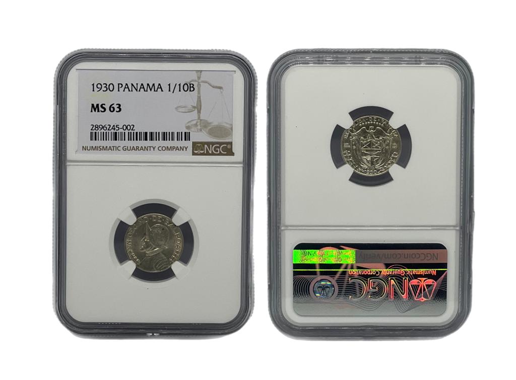1/10 Balboa 1930 Panamá NGC
