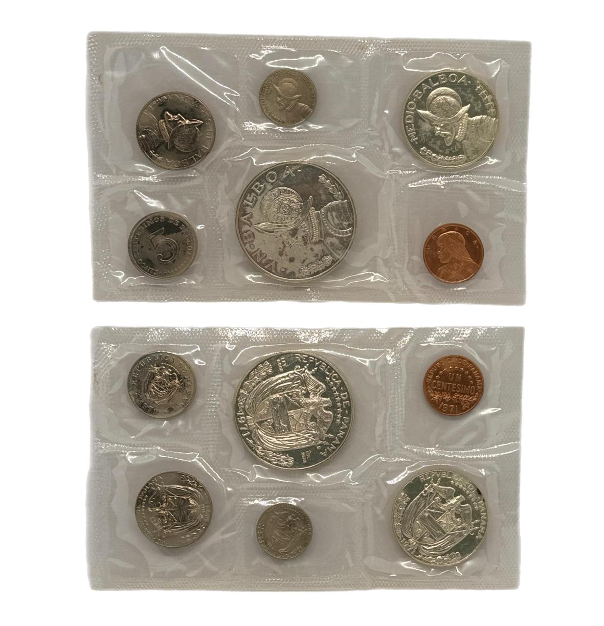 1971 Panamá Proof Set de 6 Monedas