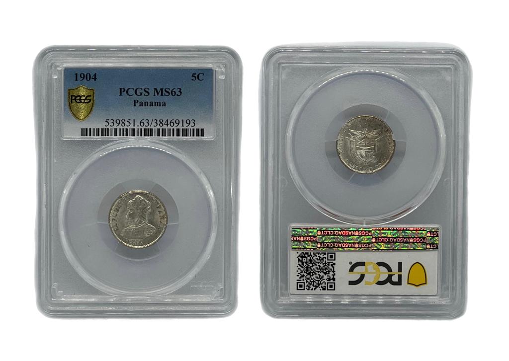 5 Centésimo 1904 Panamá NGC