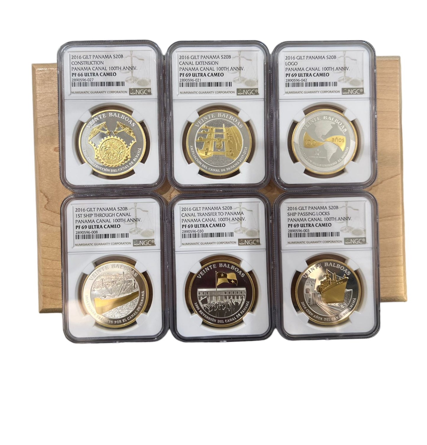 Canal de Panamá Set de Monedas 20 Balboas