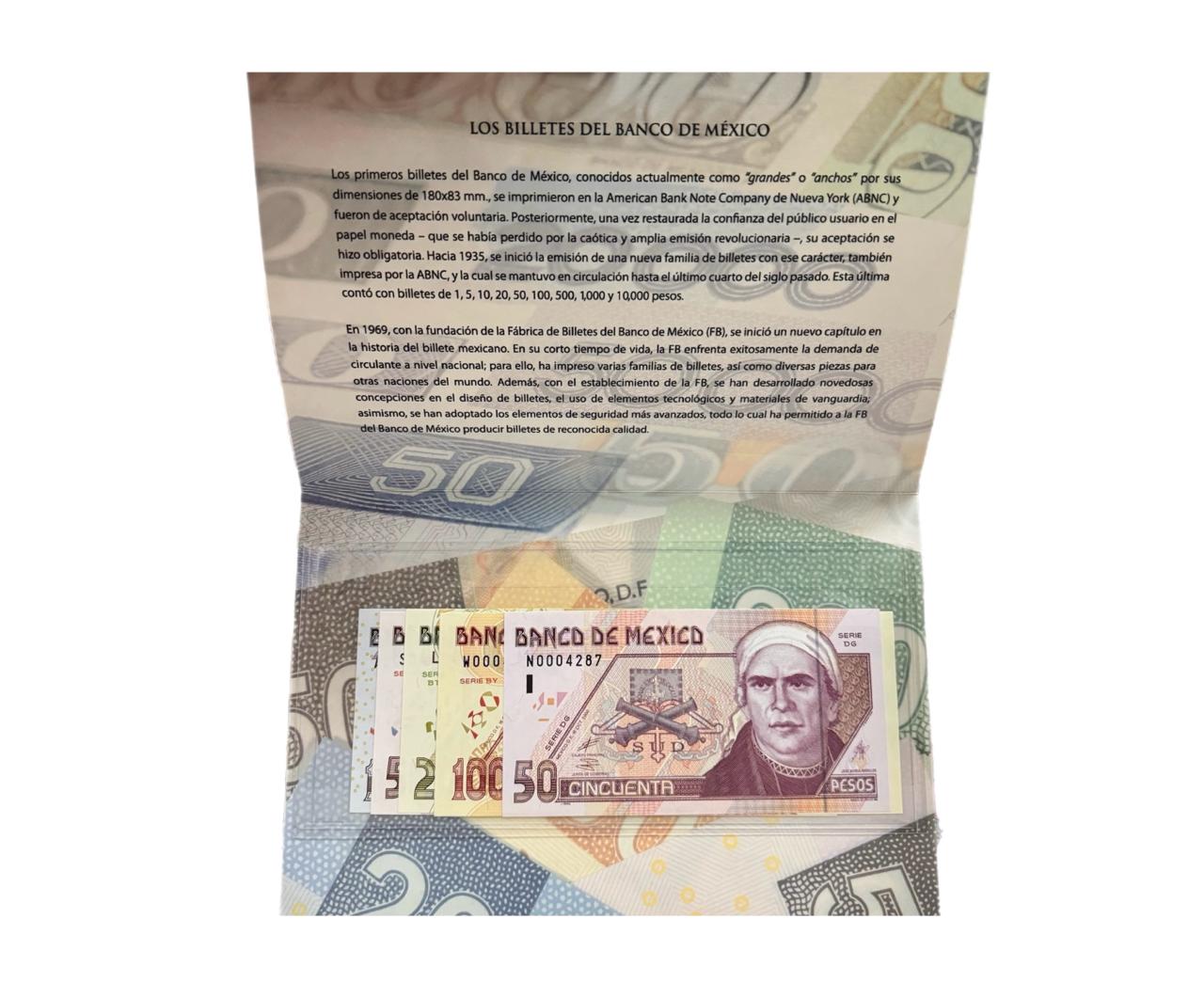 Billetes Tipo D1 de 50 a 1000 Pesos - México