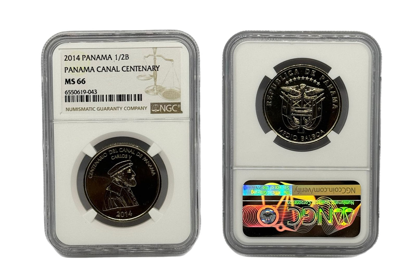 1/2 Balboa 2014 Panamá NGC - Centenario del Canal de Panamá