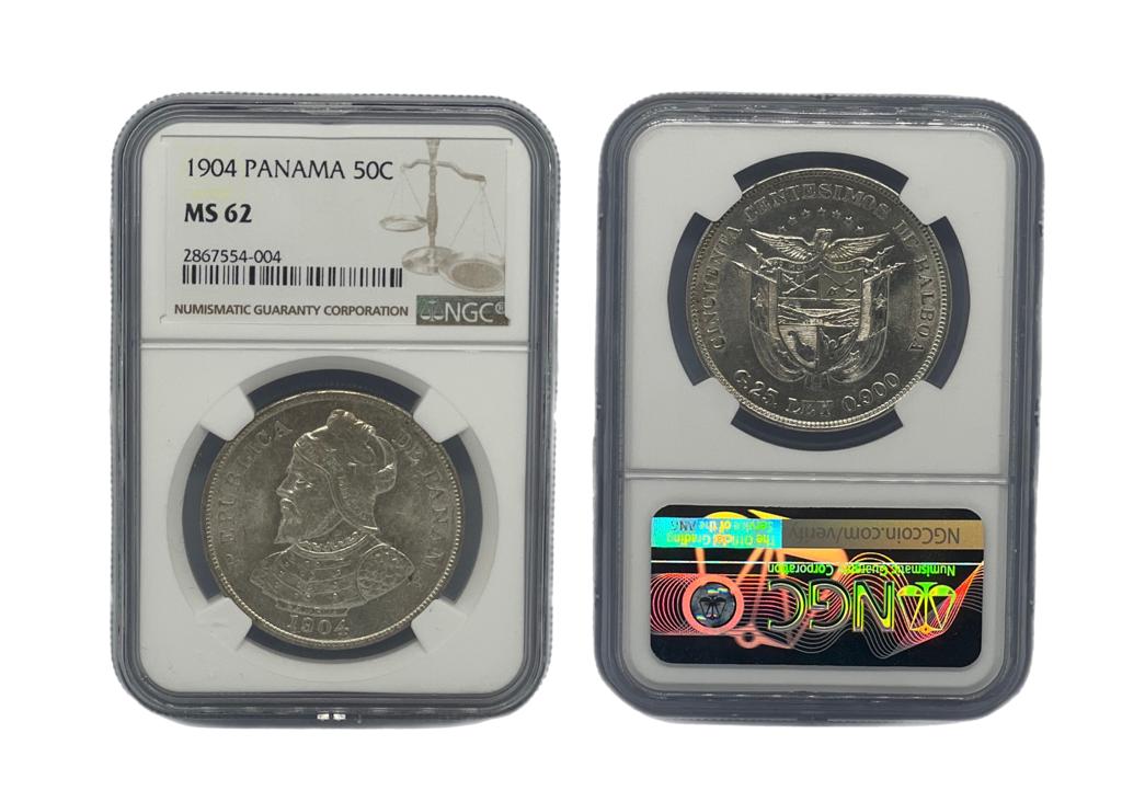 50 Centésimos 1904 Panamá NGC